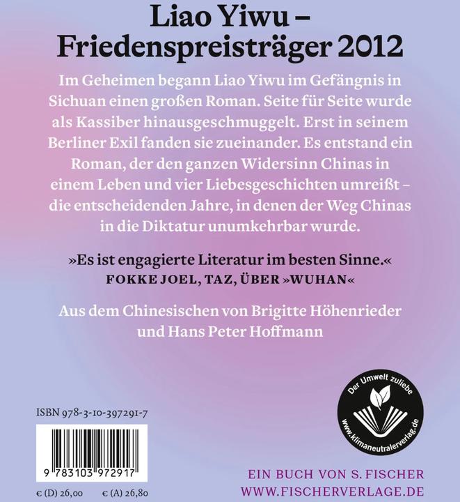 Produktbild Die Liebe in Zeiten Mao Zedongs (Deutsch, Brigitte Höhenrieder, Hans Peter Hoffmann, Liao Yiwu, 2023)