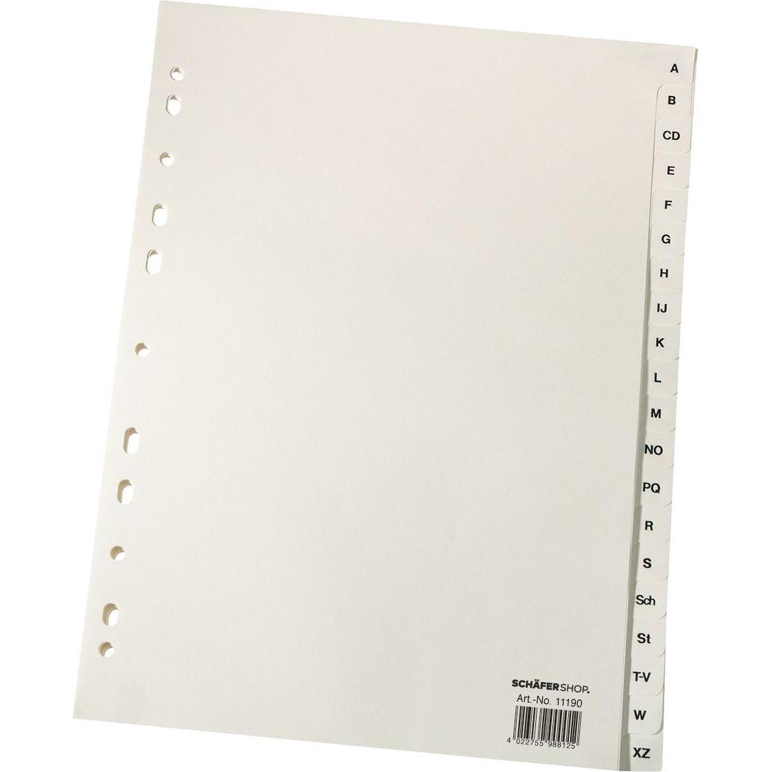 15x 0, Ordner Zubehör, Papier-Register A4