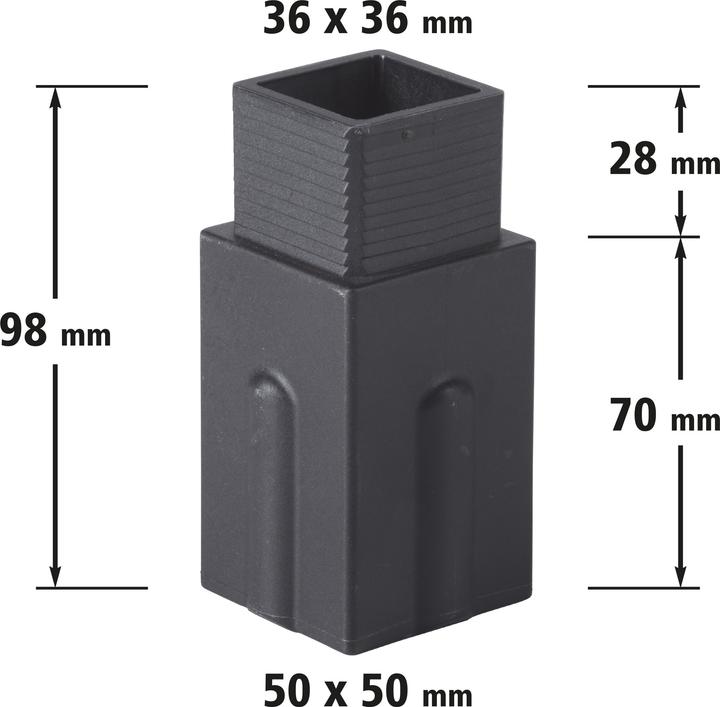 Actual product image wolfcraft 1 standard plug-in foot (Plastic)