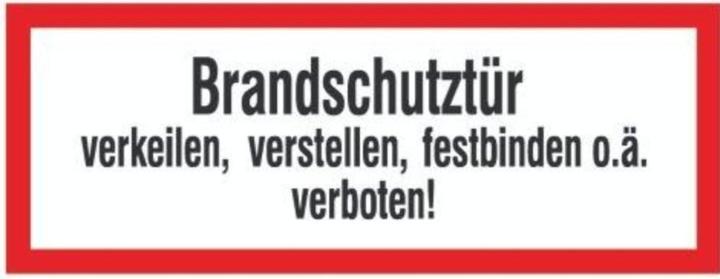 Immagine prodotto SafetyMarking Adesivo antincendio "Non incastrare, regolare o legare le porte antincendio!