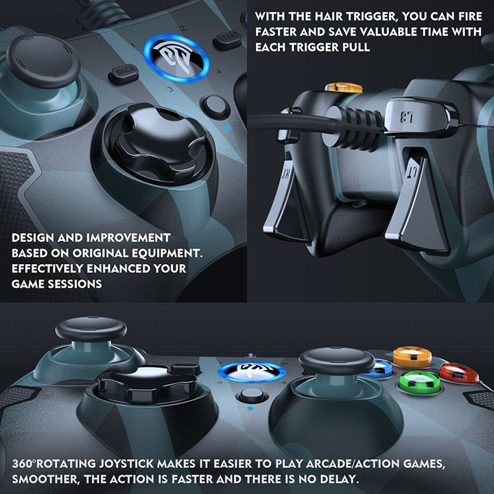 Produktbild EasySMX ESM-9013-BLA-BLU (PS3, Android, PC)
