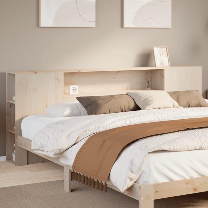 Actual product image vidaXL Kopfteil Bettkopfteil Betthaupt mit Stauraum 180cm Massivholz Kiefer (186 x 24 x 82 cm)