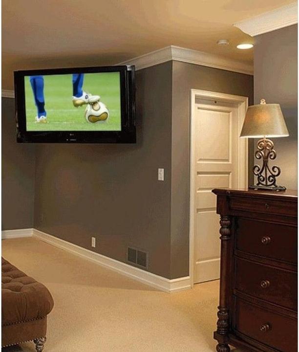 Image du produit Techly Pince pour téléviseur LCD (bras réglable) - noir - taille d'écran : 58.4-106.7 c (Mur, 20 kg, 23" - 42")