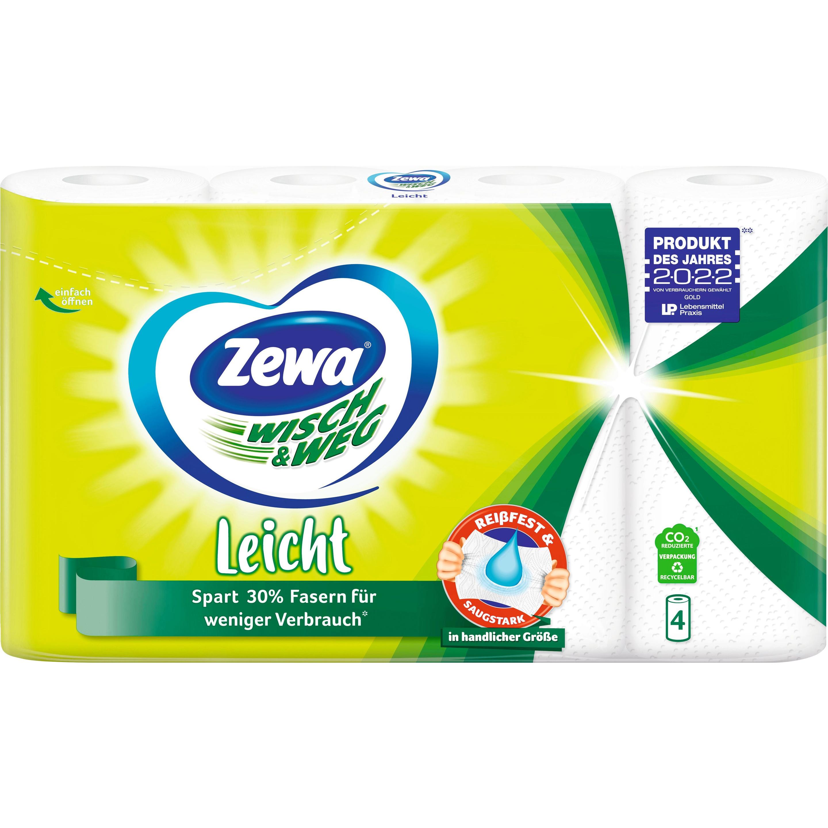 15x Zewa Wisch und Weg Leicht, Haushaltspapier, Weiss