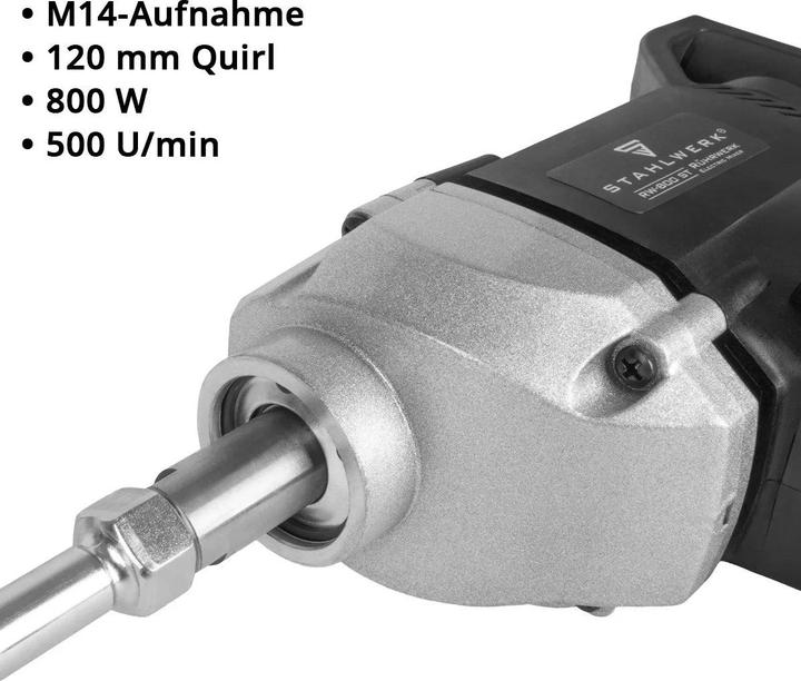 Actual product image Stahlwerk RW-800 ST Rührwerk 800 W 500 U/min Mörtelrührer Kompaktes Rührgerät für Mörtel und Beton