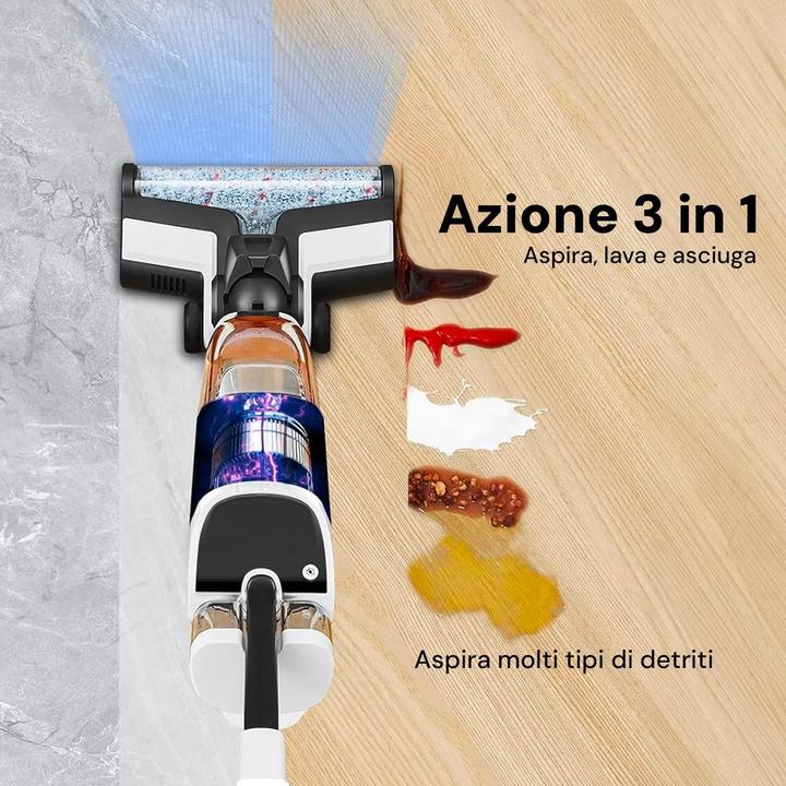 Image du produit Avilia Laveur de sols multifonction avec affichage LED et capteurs de saleté (Aspirer + balayer)