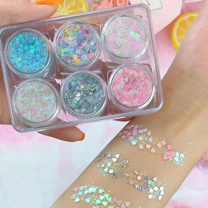 Actual product image Noya Holographisches Festival Gesichts- und Körper Glitzer Selbstklebende Glitter Gel Lidschatten
