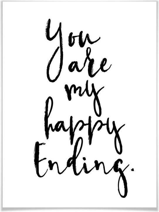 Actual product image Trenddeko You are my happy ending (60 x 80 cm)