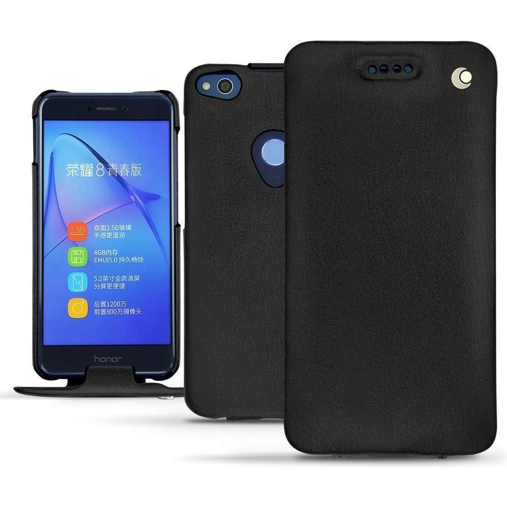 Noreve Lederschutzhülle vertikal (Huawei P8 Lite (2017)), Smartphone Hülle, Schwarz