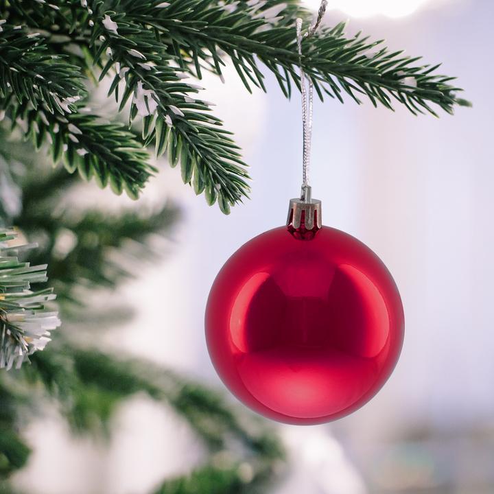 Image du produit Relaxdays - Weihnachtskugeln 100er Set, Rot/ Silber, 7 x 6 cm (100 -pièce)