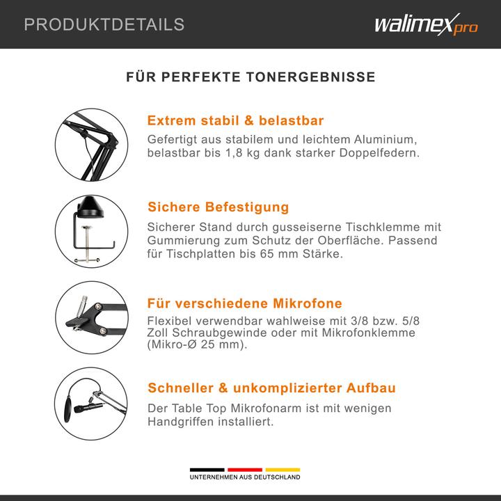 Actual product image Walimex pro Table Top Microphone Arm