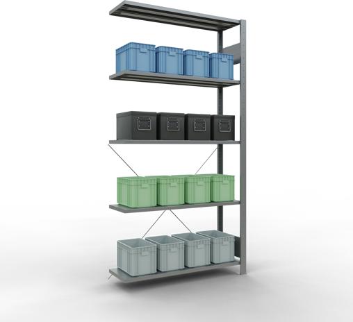 Actual product image Schulte Lagertechnik MULTIplus85 boltless bay system with cross brace