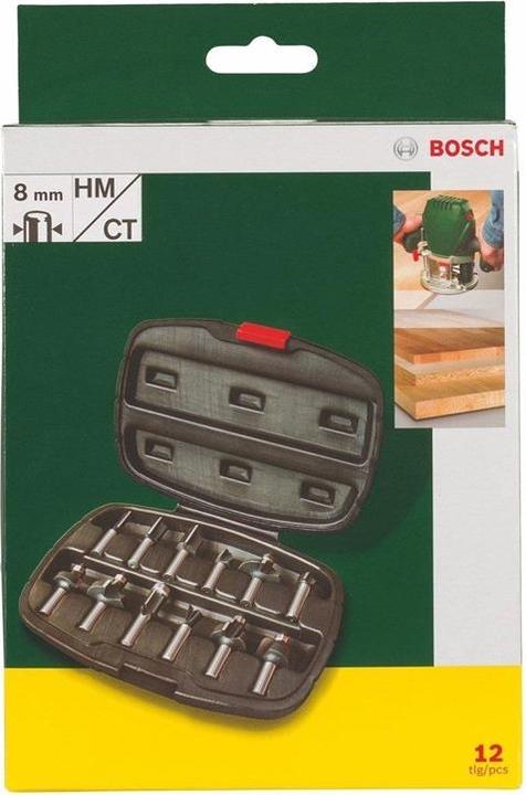 Produktbild Bosch Zubehör HM-Fräser-Set mit 8 mm Schaft, 12-teilig