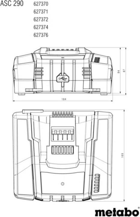 Produktbild Metabo ASC 290 627370000 Werkzeug-Akku Ladegerät (18 V)