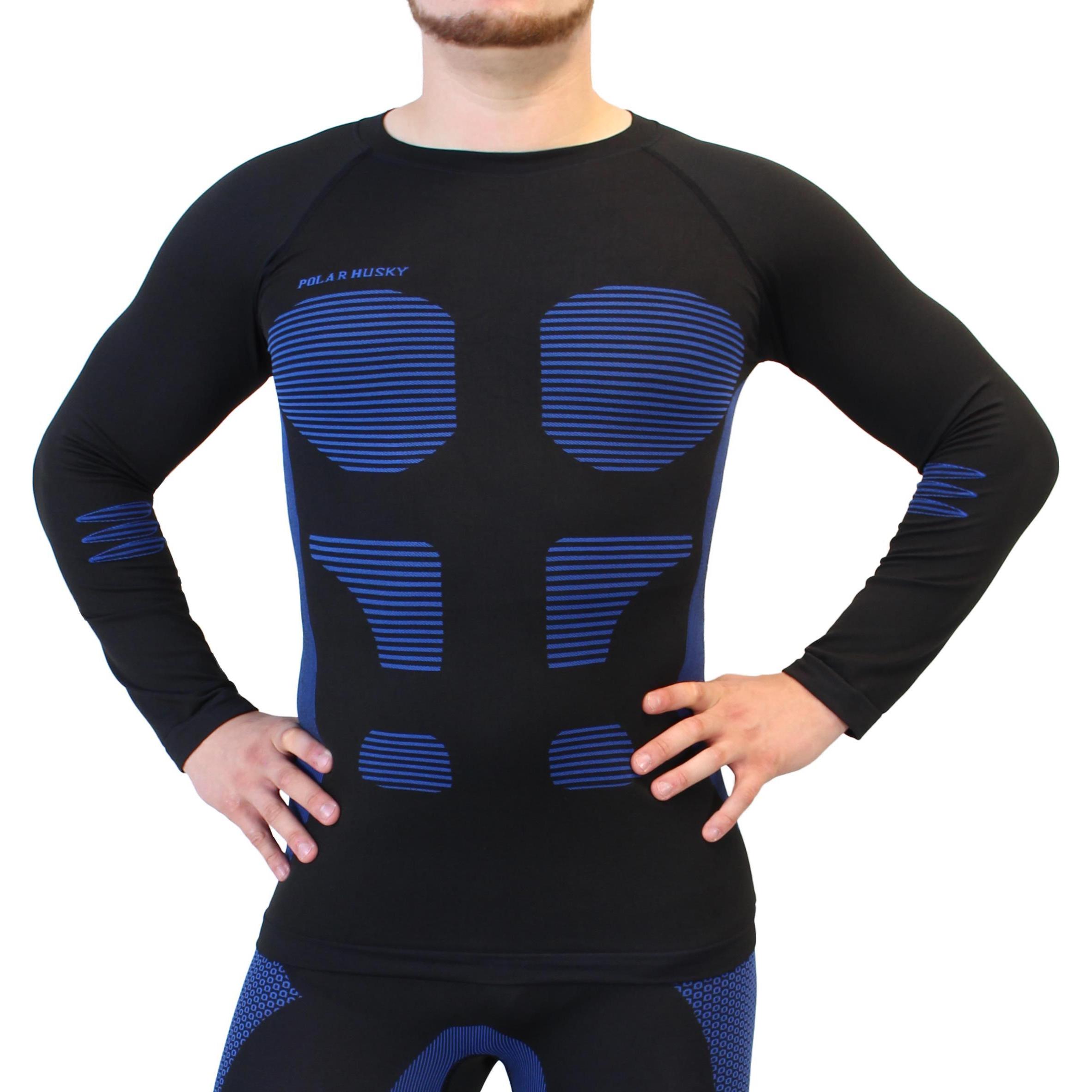 Polar Husky, Herren, Funktionsshirt, Sport-Funktionsunterhemd Anatomic Functional Wear (M), Blau, M