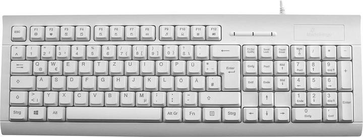 Actual product image MediaRange KEYBOARD QWERTY CABLE MROS116 SmartCard white/light gray (DE, Cable)