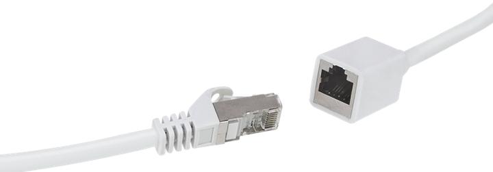Actual product image LogiLink Patch cable extension Premium, Cat.6A, 1.0 m, white RJ45 plug (S/FTP, CAT6a, 1 m)