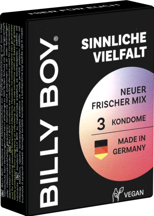 Actual product image Billyboy Billy Boy "Sensual Variety" 3 mixed condoms in the sensual condom range (3 pcs.)