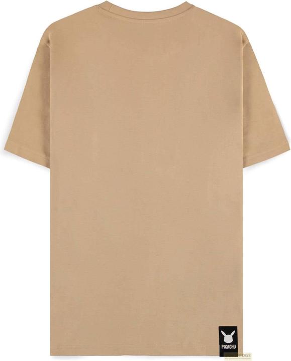 Immagine prodotto Difuzed Pokémon - Maglietta a maniche corte da uomo beige Pikachu Line-art - L (L)