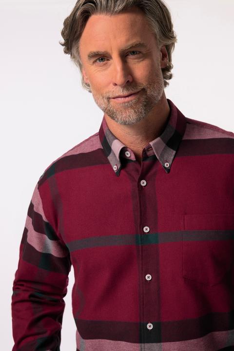 Produktbild Boston Park Karo-Flanellhemd, Langarm, Buttondown-Kragen, Comfort Fit (3XL)