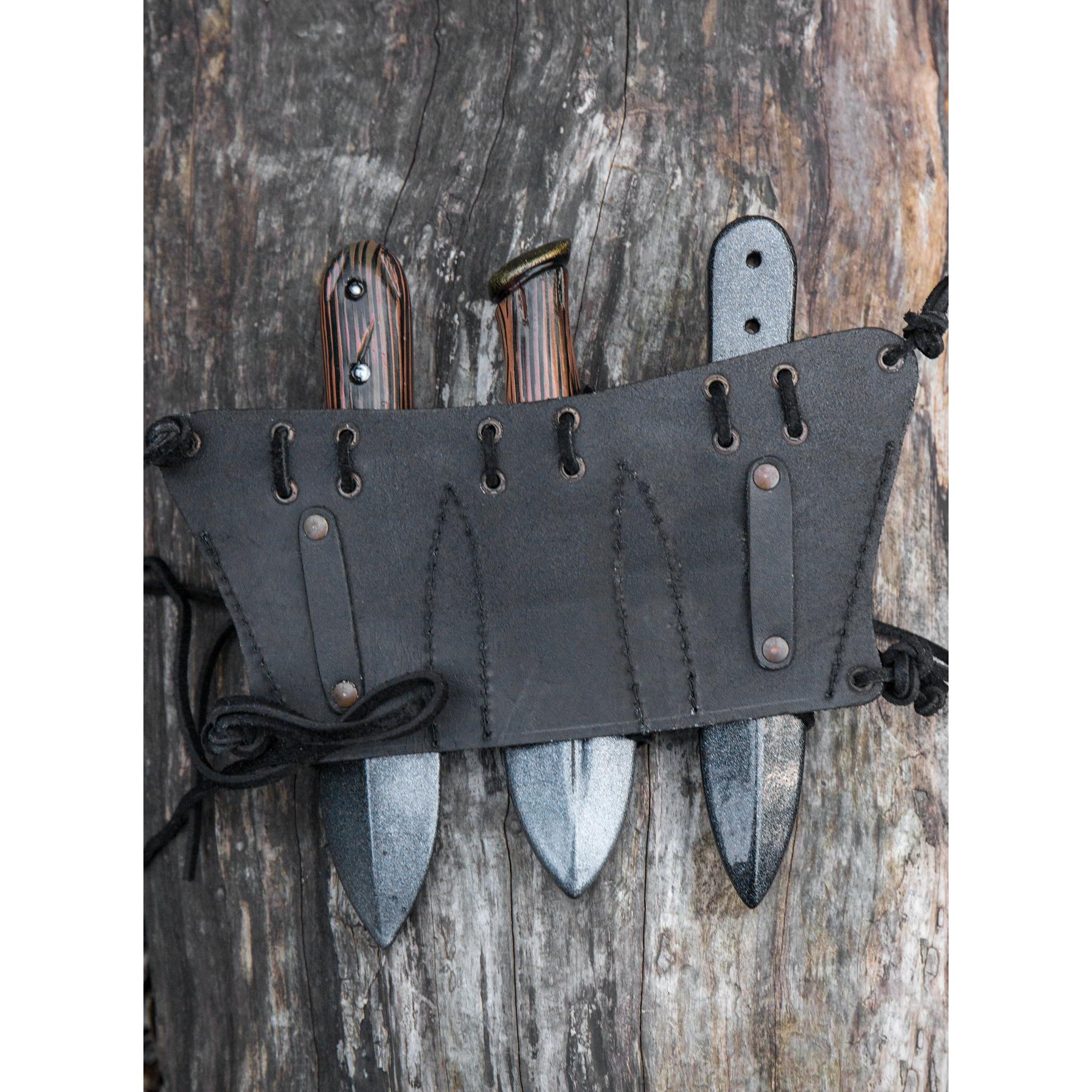 Iron Fortress Wurfdolchhalter - Leto dreifach, schwarz