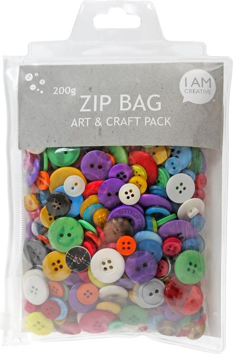 Actual product image I Am Creative Zip bag buttons