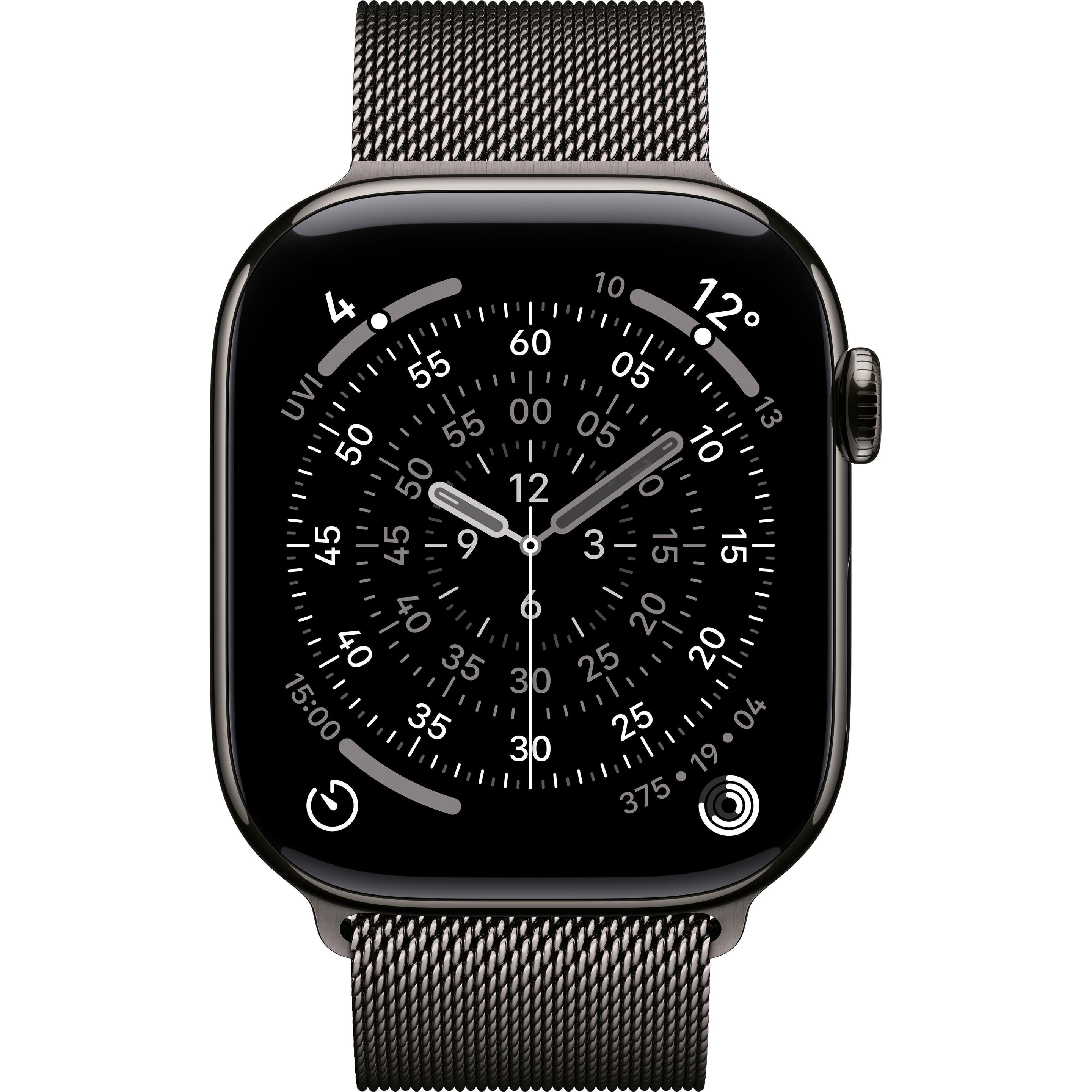 Apple Milanese Loop (46 mm, Edelstahl), Uhrenarmband, Grau