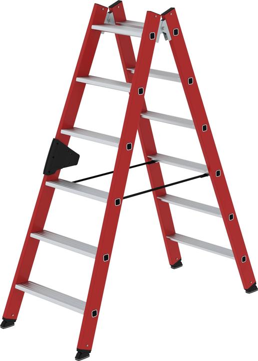 Actual product image Munk Stepladder, double-sided access GRP / aluminium 2x6 steps (Stepladder, 160 cm)