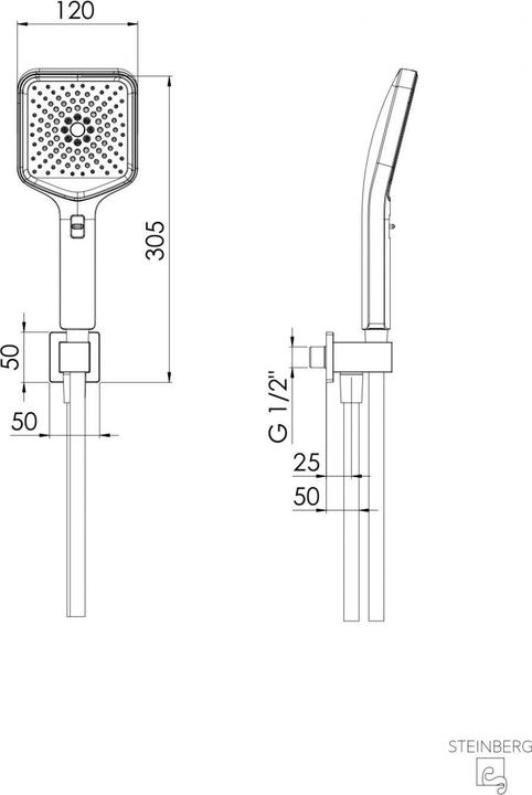 Produktbild Steinberg Serie 342 Handbrausegarnitur