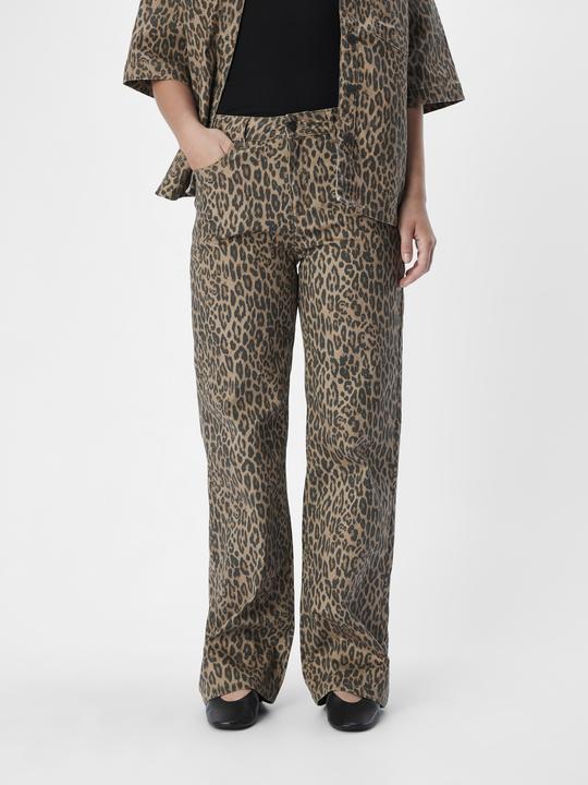 Actual product image Object Leoprint Jeans mit weitem Bein (M)