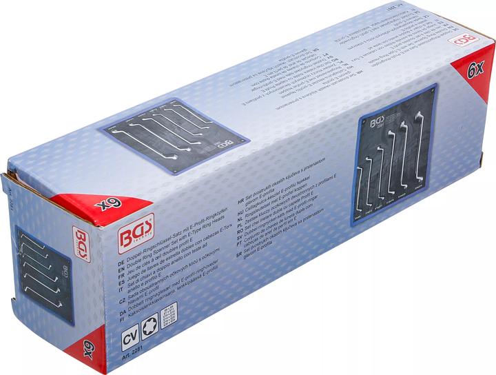 Immagine prodotto BGS Set di chiavi a doppio anello con teste ad anello e profilo E gomito E6 - E24 6 pz.