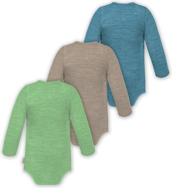 Immagine prodotto Normani Confezione da 3 pezzi di body a maniche lunghe in merino per bambino e bambina - 9355 (74)