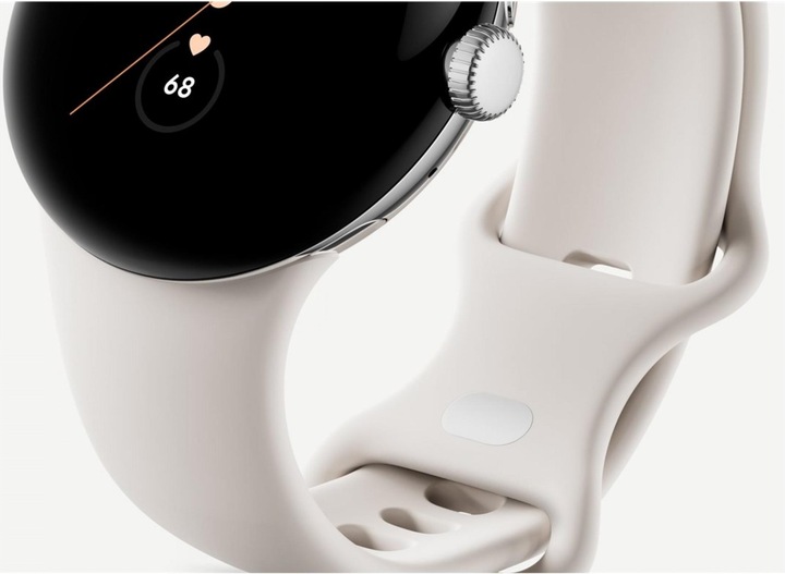 Actual product image Google Active wristband for Pixel Watch size S L (Stainless steel, Fluoroelastomer)
