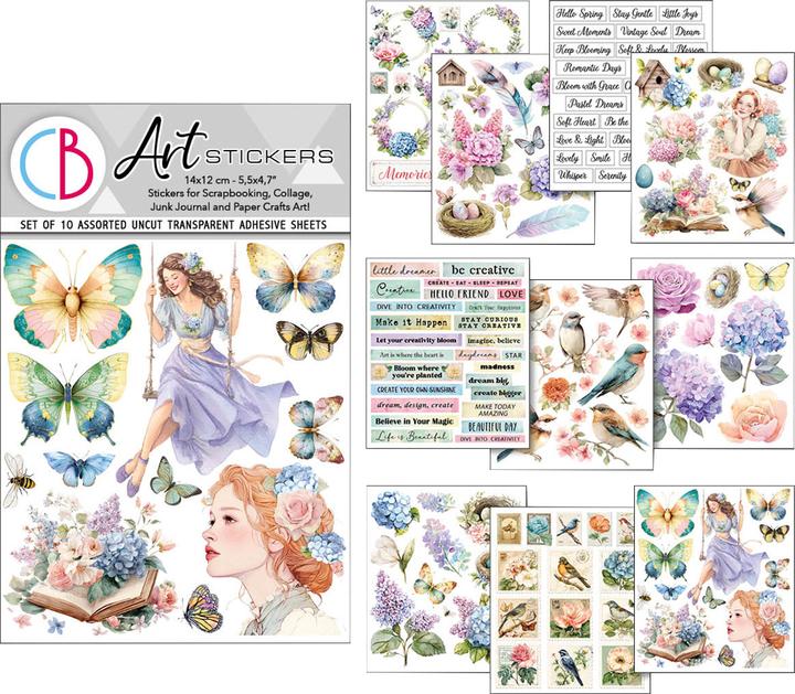 Actual product image Ciao Bella Art Stickers "Daydreams", 14 x12 cm, 10 Blatt (10 Sticker)