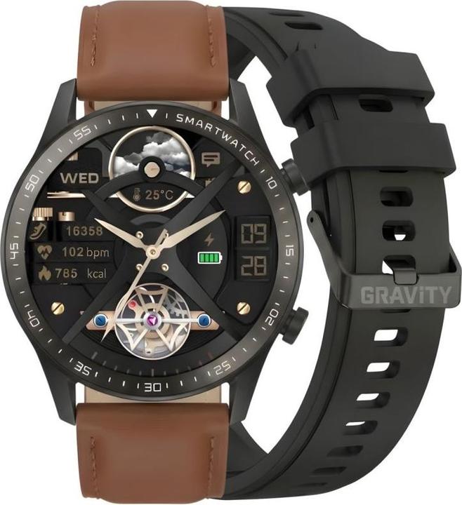 Actual product image Gravity Smartwatch Czarny 2 Paski GT10-4