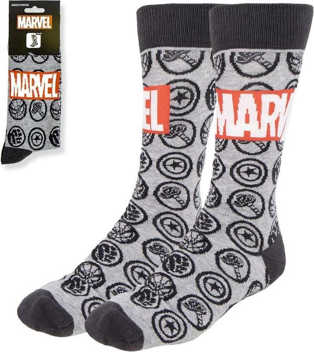 Actual product image Cerdá Marvel socks Avengers Faces Grey 38-45 (Single pack, 38 - 45)