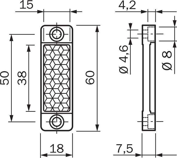Productafbeelding Sick Drievoudige spiegel 60x15mm