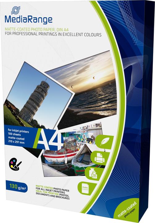 Actual product image MediaRange Photo paper (130 g/m², A4, 100 x)