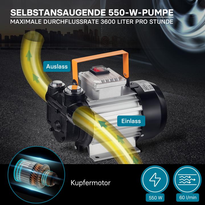 Actual product image Wiltec Heating oil and diesel pump type04011 230V/550W 20-60l/min self-priming