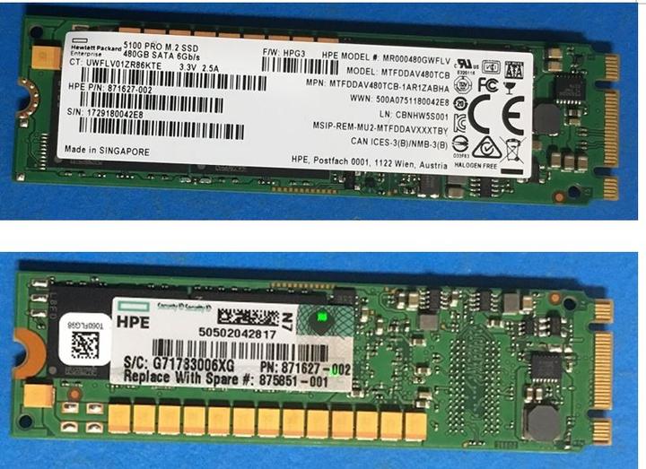 Produktbild HPE SSD 480GB SATA M.2 2280 MU DS (480 GB, 2.5")