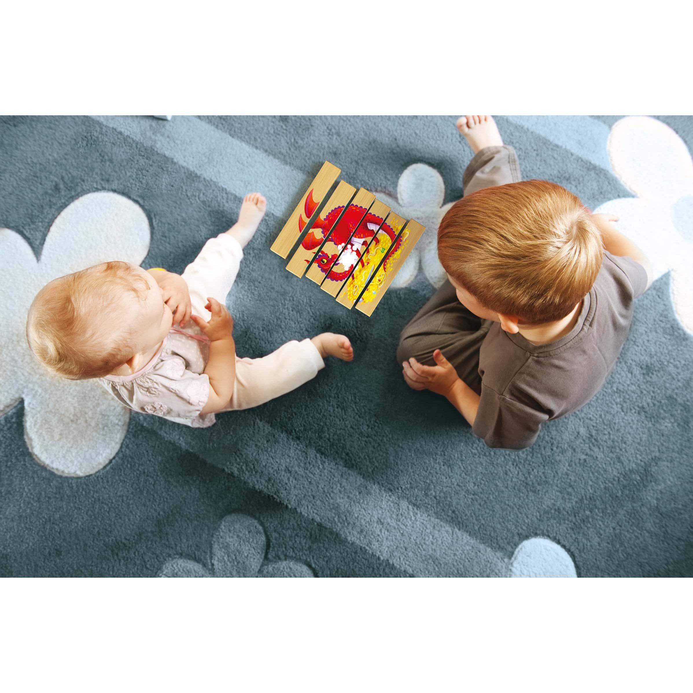 Thumbnail - Quercetti PlayBio Vier Holzpuzzles: Fantastische Tiere