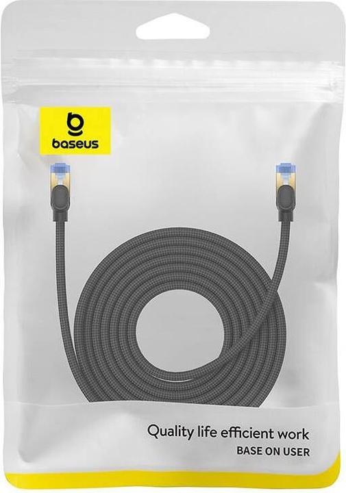 Produktbild Baseus Braided network cable cat.7 Ethernet RJ45, 10Gbps, 8m (black) (S/FTP, CAT7, 8 m)