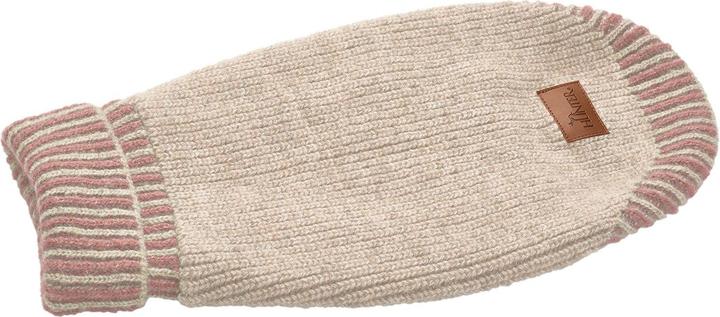 Actual product image Hunter Dogcoat Odense 55 + hat, beige/rose - (203538) (55, Dog jumper)