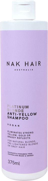 Actual product image NAK Hair Platinum Blonde Anti Yellow Shampoo 375ml (375 ml)