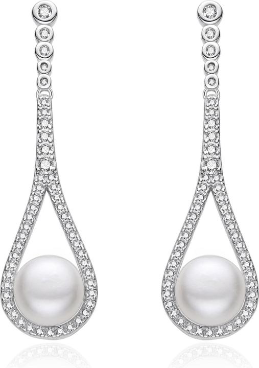 Immagine prodotto Agato Orecchini pendenti in argento con perle (Argento)