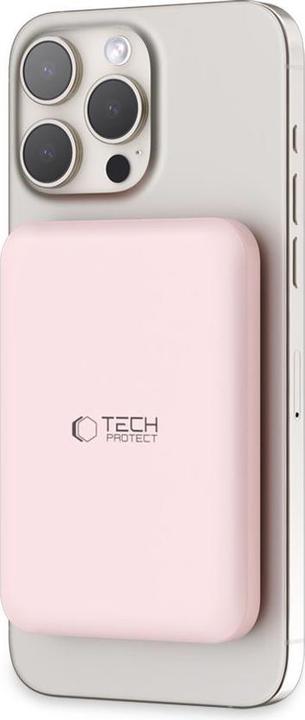 Immagine prodotto Tech-Protect LifeMag PB10 Powerbank con porta USB-C MagSafe 5000mAh 15W - rosa + cavo USB-C (5000 mAh, 15 W)