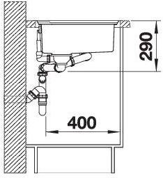 Immagine prodotto Blanco ASSE III 6 S-IF (Lavandino montato in alto, 100 cm, 51 cm)