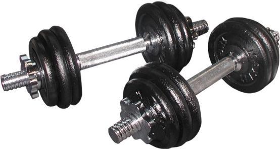 Actual product image Sko Cast iron weight dumbbells set with case TOORX 0.75-15 kg (8 x 1 kg)