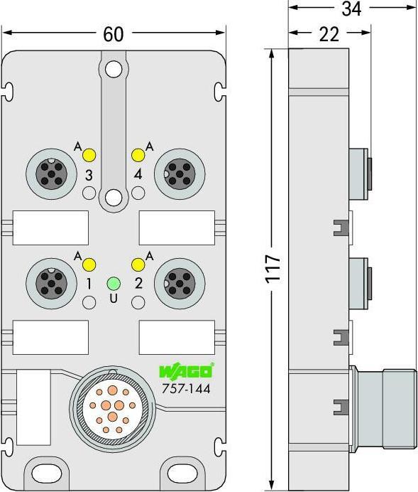 Produktbild Wago Sensor/Aktorbox passiv M12-Ver