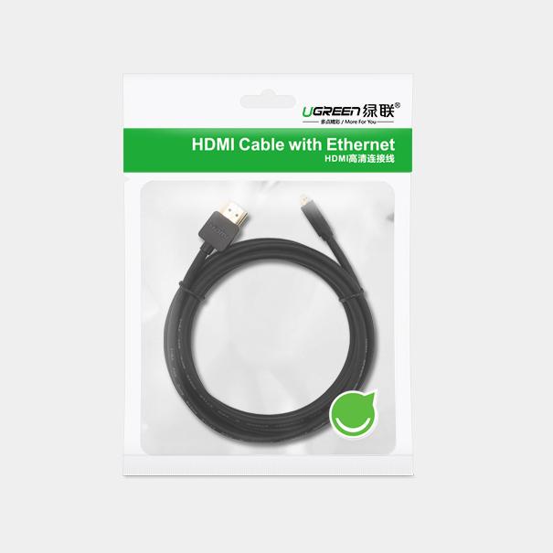 Produktbild Ugreen Micro HDMI - HDMI Cable 4K 3D 2m (black) (2 m, HDMI, 2.0)